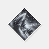 Kerstmisbomen in de winter servet (Hoek)