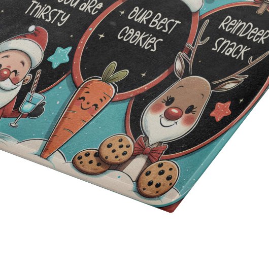 Kerstmisbordje voor de Kerstman | Melk en koekjes Snijplank (Hoek)