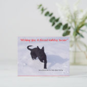 Kerstmisbriefkaart van de Duitse herder Feestdagenkaart (Staand voorkant)