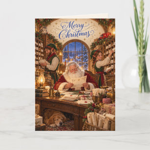Kerstmisbrieven voor Sint op kerstavond postkantoo Kaart