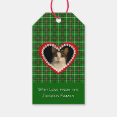 Kerstmischeque foto van huisdier cadeaulabel (Voorkant)