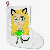 Kerstmischibi catgirl grote kerstsok (Voorkant)