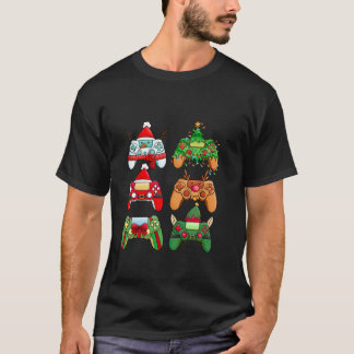 Kerstmiscontrollers Santa Elf Gaming Snowman Boy T-shirt