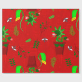 Kerstmiscreepmas Venus Flytrap Cadeaupapier (Vlak)