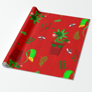 Kerstmiscreepmas Venus Flytrap Cadeaupapier