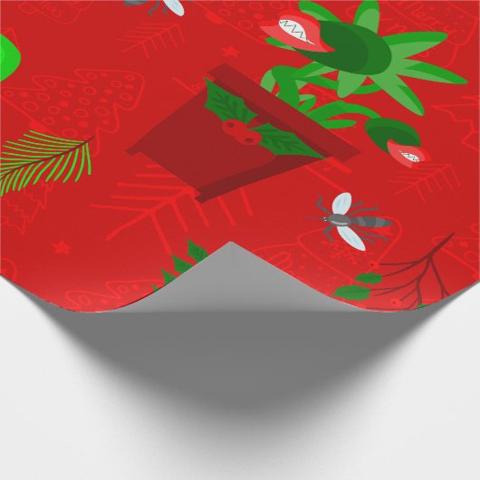 Kerstmiscreepmas Venus Flytrap Cadeaupapier (Hoek)