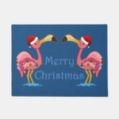 Kerstmisdecoratie Flamingo Deurmat (Voorkant)
