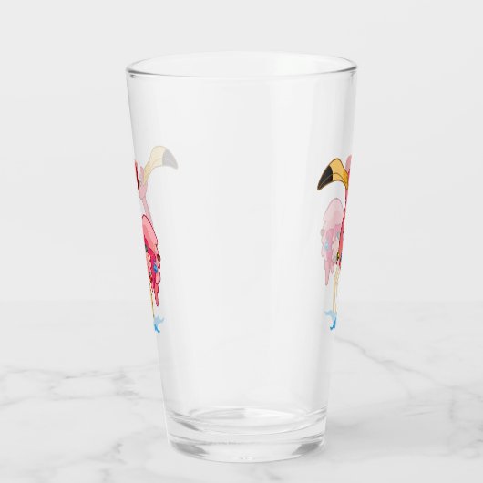 Kerstmisdecoratie Flamingo Drink glas (Rechts)