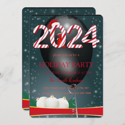 Kerstmisdecoratie, Kerstmis Kaart (Voorkant / Achterkant)