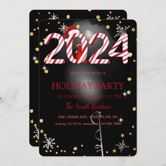 Kerstmisdecoratie, Kerstmis Kaart (Voorkant / Achterkant)