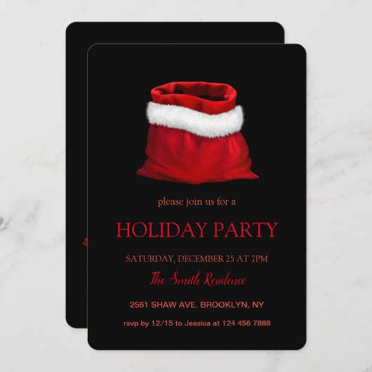 Kerstmisdecoratie, Kerstmis Kaart (Voorkant / Achterkant)