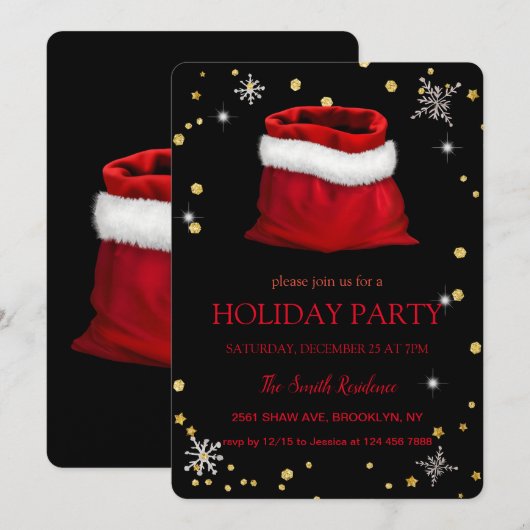 Kerstmisdecoratie, Kerstmis Kaart (Voorkant / Achterkant)