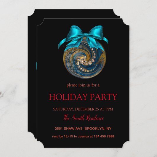 Kerstmisdecoratie, Kerstmis Kaart (Voorkant / Achterkant)