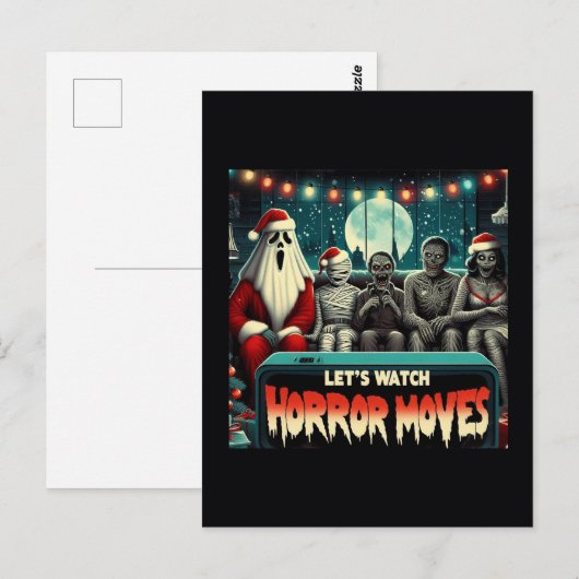 Kerstmisfilms Santa Ghost Briefkaart (Voorkant / Achterkant)