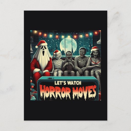 Kerstmisfilms Santa Ghost Briefkaart (Voorkant)