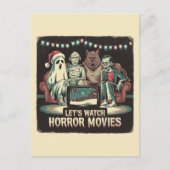 Kerstmisfilms Santa Ghost Mummy Weerwolf Briefkaart (Voorkant)
