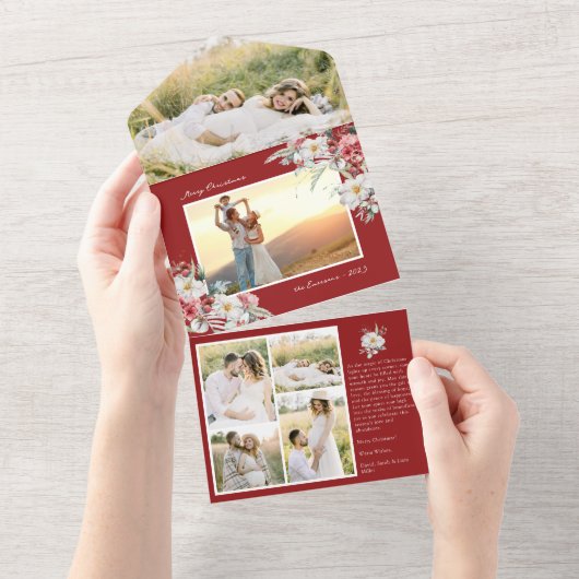 Kerstmisfoto allen in één Kaart (Afscheurbaar)