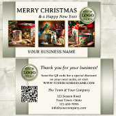 Kerstmisfoto Dank u voor uw zaken Visitekaartje