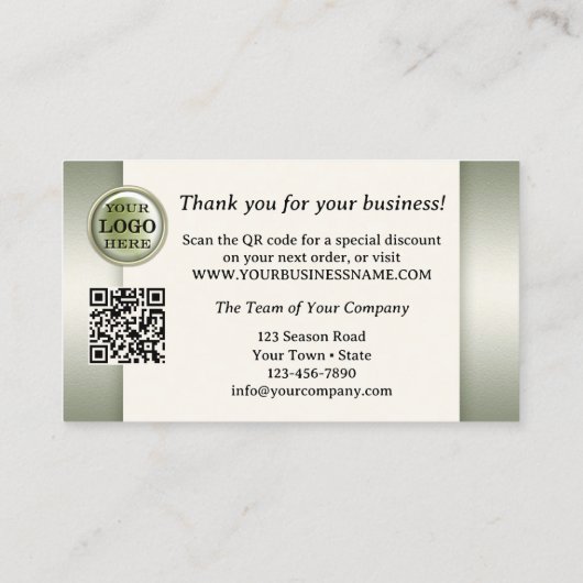 Kerstmisfoto Dank u voor uw zaken Visitekaartje (Achterkant)