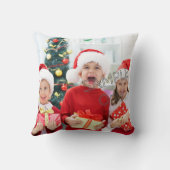 Kerstmisfoto Sjabloon kinderen of familie Kussen (Achterkant)