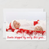 Kerstmisgeboorte Aankondiging pasgeboren foto (Voorkant)