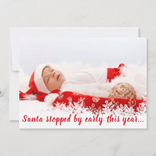 Kerstmisgeboorte Aankondiging pasgeboren foto (Voorkant)