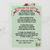 KERSTMISGEDICHT WACHTEN OP KLAAS  FEESTDAGENKAART (Voorkant / Achterkant)