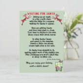KERSTMISGEDICHT WACHTEN OP KLAAS  FEESTDAGENKAART (Staand voorkant)