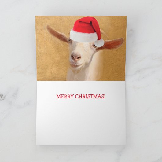 Kerstmisgeit in Festieve Stemming Feestdagen Kaart (Binnen)