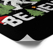 Kerstmisgeloof Bigfoot Funny Xmas Tree voor Mannen Poster (Hoek)