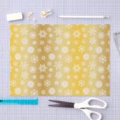 Kerstmisgoud met witte sneeuwvlokken tissuepapier (Craft)