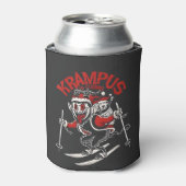 Kerstmisgras van Krampus Kerstduivel Blikjeskoeler (Blikje Voorkant)