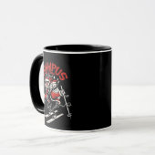 Kerstmisgras van Krampus Kerstduivel Mok (Voorkant links)