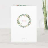 Kerstmisgroen | Foto binnen Feestdagen Kaart (Achterkant)