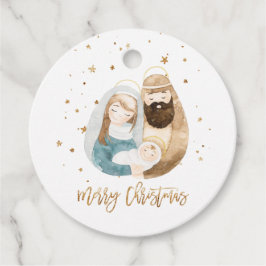 Kerstmisgunst Tags - Heilige Familie Bedankjes Labels