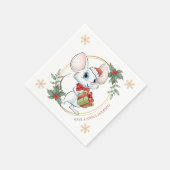 Kerstmisgunst voor Santa Mouse Servet (Hoek)