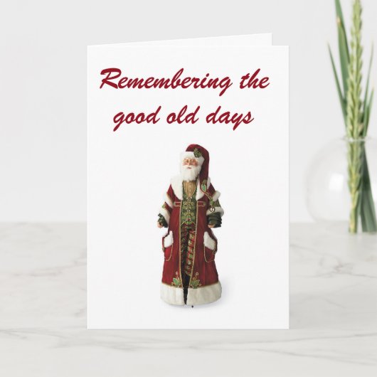 KERSTMISHERINNERINGEN OUDE TIJD & GOEDE VRIENDEN FEESTDAGEN KAART (Voorkant)