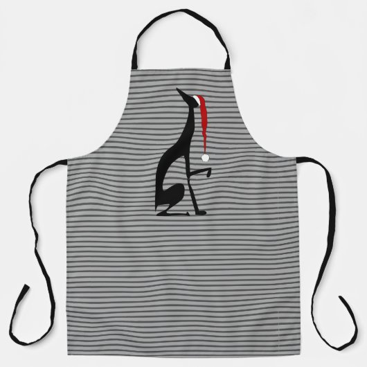 Kerstmishond Greyhound met Santa Hat Schort (Voorkant)