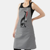 Kerstmishond Greyhound met Santa Hat Schort (Insitu)