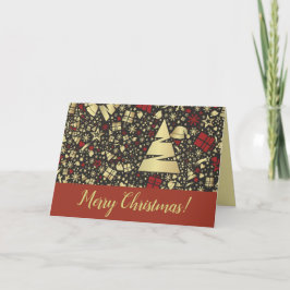 Kerstmiskaart met vouw feestdagen kaart