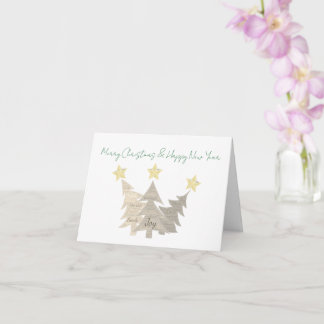 Kerstmiskaart met vouwconstructie kaart