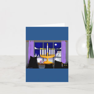 Kerstmiskaart van de Chanoeka Feestdagen Kaart