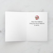 Kerstmiskaart van de sokaap feestdagen kaart (Binnen)