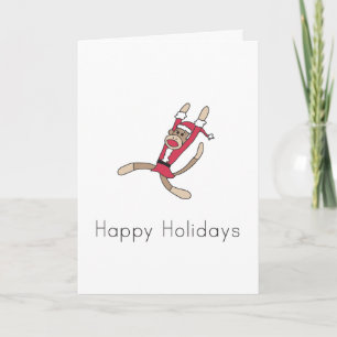 Kerstmiskaart van de sokaap feestdagen kaart