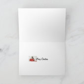 Kerstmiskaart van het santakonijntje feestdagen kaart (Binnen)