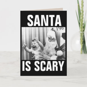 KERSTMISKAARTEN MET SANTA EN HUILEND KIND KAART