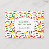 Kerstmiskaartjes voor Baby shower luier Informatiekaartje (Achterkant)