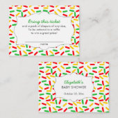 Kerstmiskaartjes voor Baby shower luier Informatiekaartje (Voorkant / Achterkant)