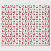 Kerstmiskabouters Cadeaupapier (Vlak)