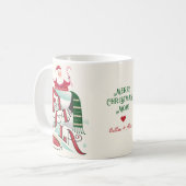 Kerstmiskaraoke Santa Kind Fa La Church Carols Koffiemok (Voorkant links)